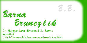 barna brunczlik business card